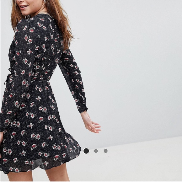 Glamorous Wrap Tea Dress With Ruffle In Print - Picture 7 of 9